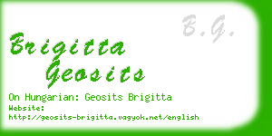 brigitta geosits business card